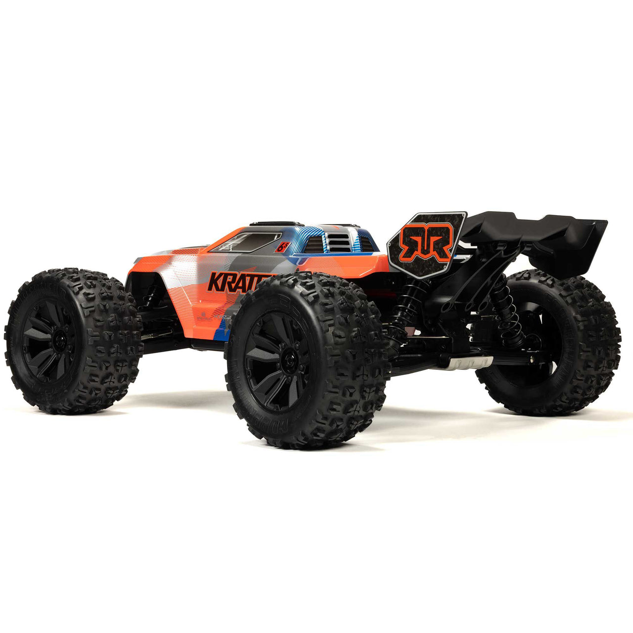 ARA8608V6T1 1/8 KRATON 6S V6 4X4 BLX Brushless Speed Monster Truck RTR, Blue/Orange