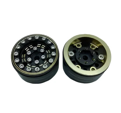 WAGWH10BRK4 1.0″ Black All Brass Beadlock Wheels (4)