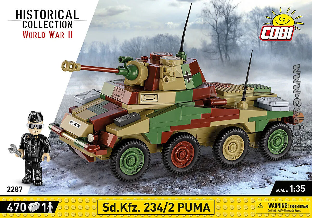 COBI-2287 COBI 470 PCS HC WWII/2287/ 'Sd.Kfz 234/2 PUMA