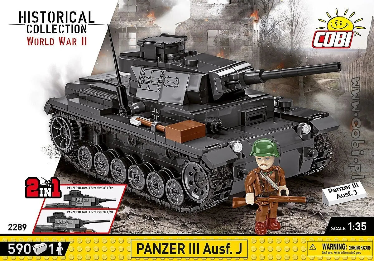 COBI-2289 COBI 590 pièces HC seconde guerre mondiale/2289/PANZER III AUSF.J