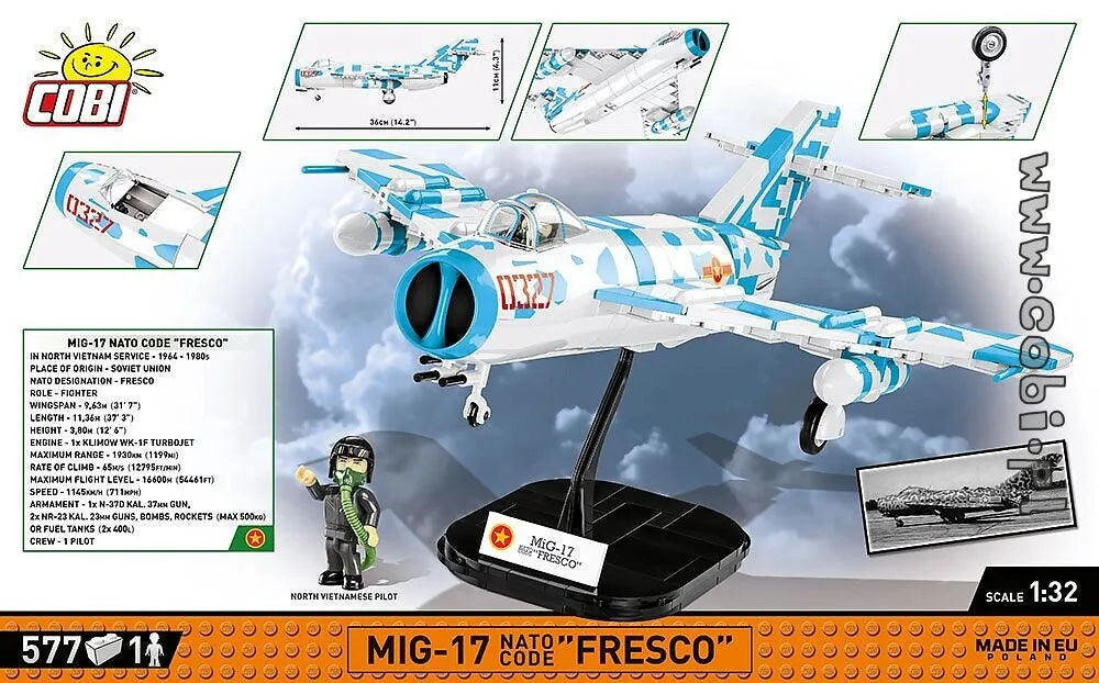 COBI-2424 COBI 577 PCS HC VIETNAM WAR /2424/ MIG-17 NATO CODE F