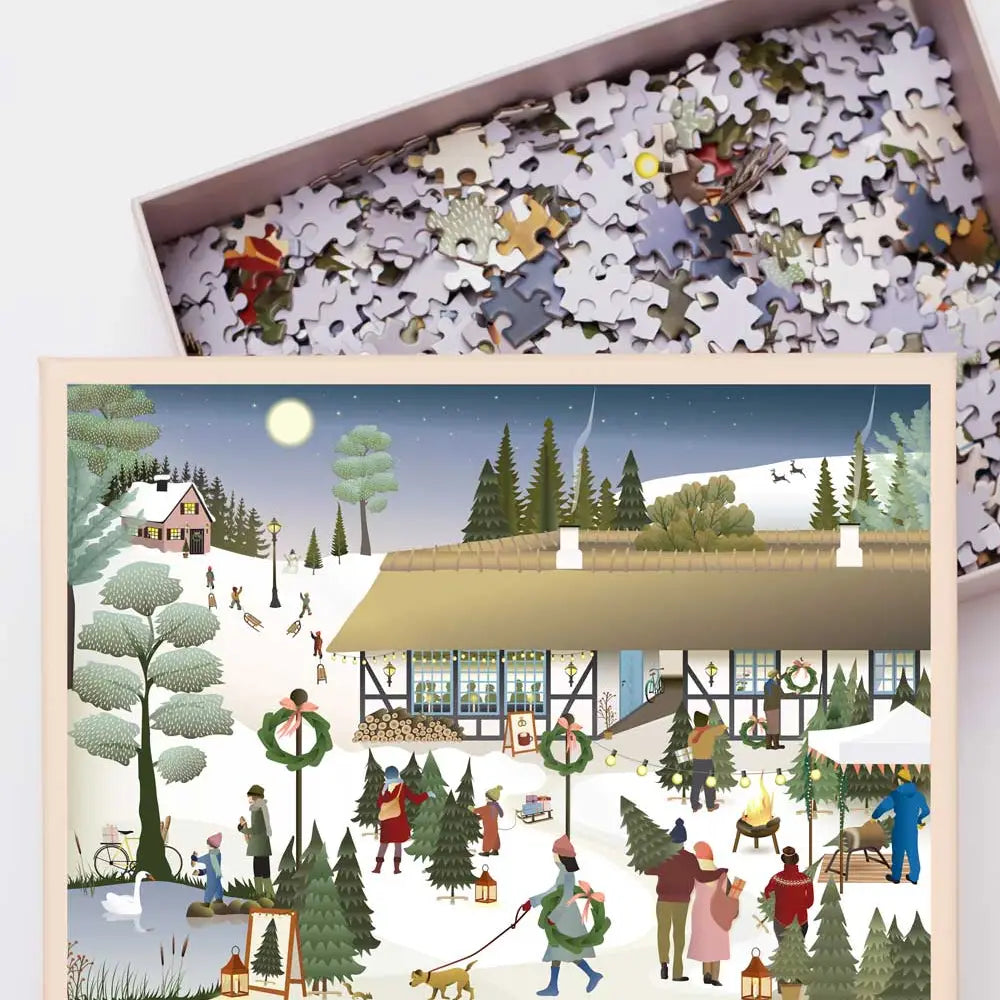 Puzzle de 1000 pièces de la ferme des arbres de Noël