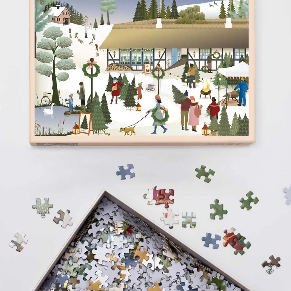 Puzzle de 1000 pièces de la ferme des arbres de Noël