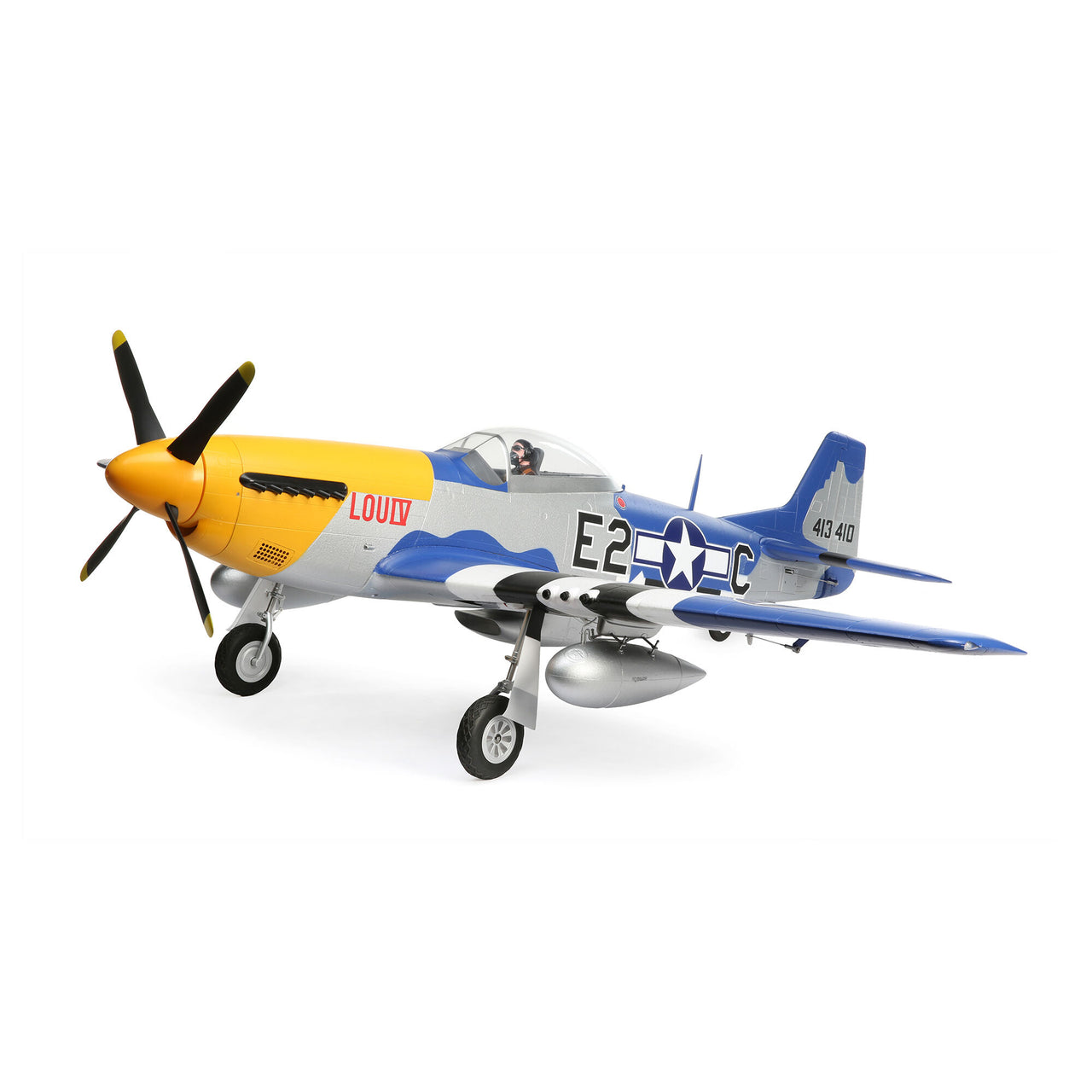 EFL01250 P-51D Mustang 1.5m Smart BNF Basic with AS3X and SAFE Select