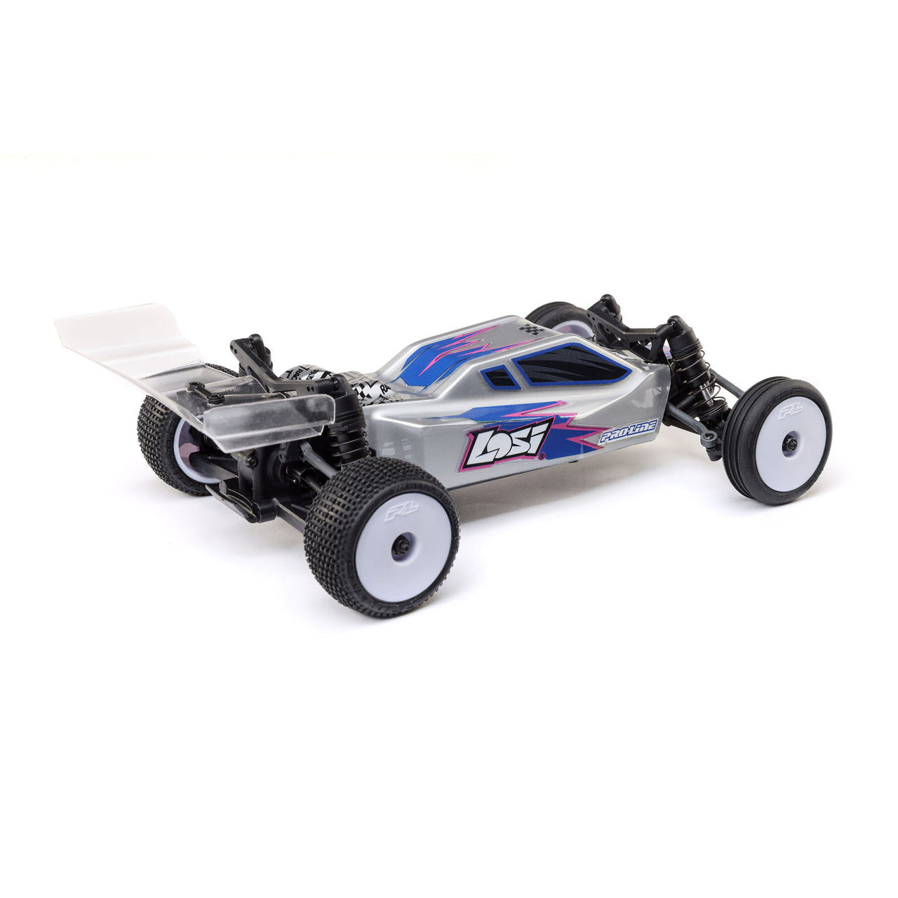 LOS00007T2 1/24 Micro-B 2WD Buggy RTR, Silver