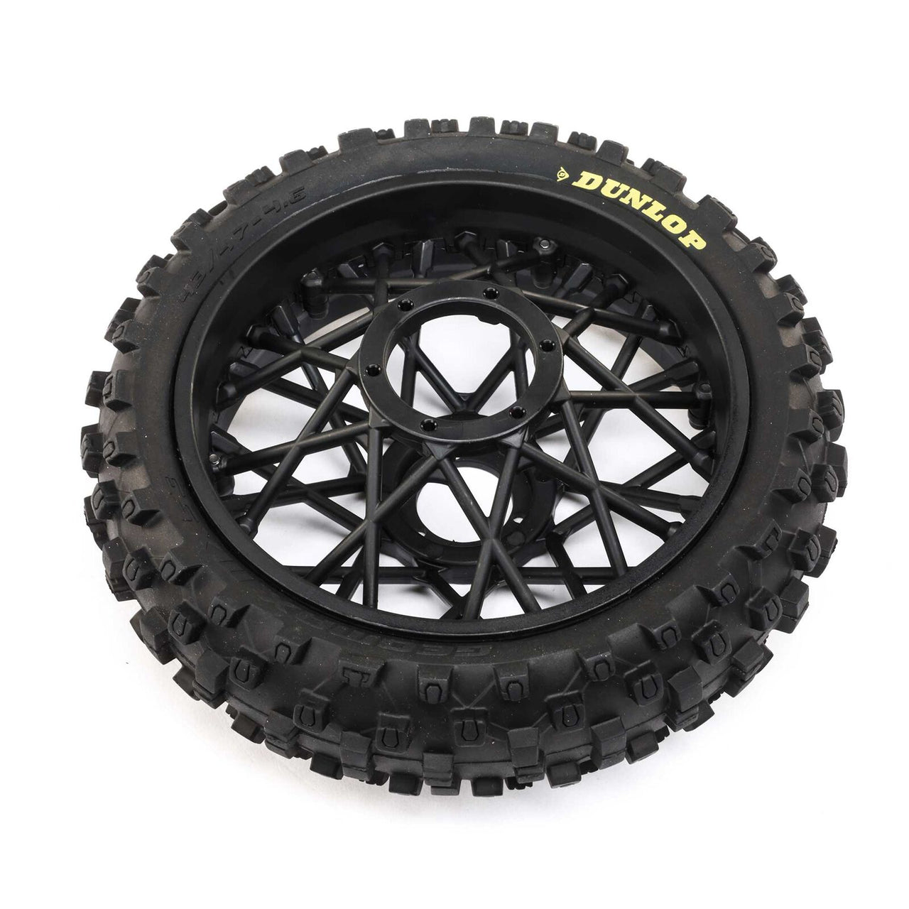 LOS46005 LOSI Dunlop MX53 Rear Tire Mounted, Black: Promoto-MX