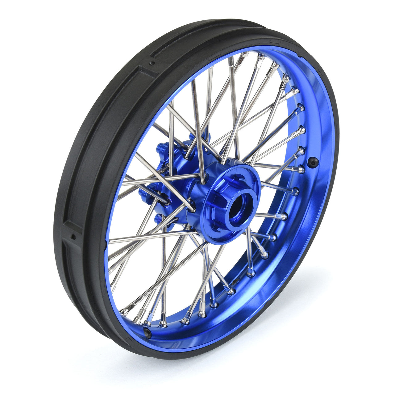 PRO283600T1 1/4 Pro-Spec Aluminum V2 Bead Front Wheel Blue/Blue (1): Promoto-MX