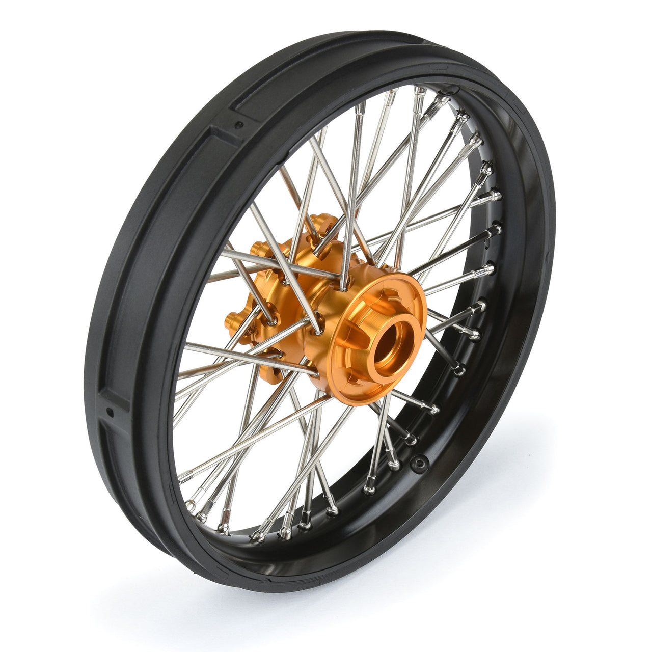 PRO283600T3 1/4 Pro-Spec Aluminum V2 Bead Front Wheel Black/Gold (1): Promoto-MX