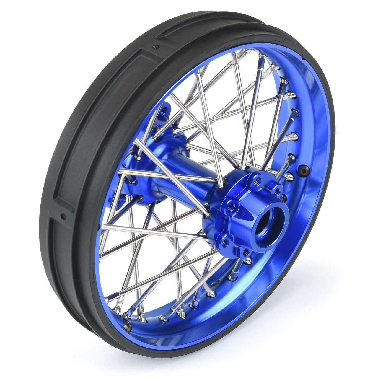 PRO283700T1 1/4 Pro-Spec Aluminum V2 Bead Rear Wheel Blue/Blue (1): Promoto-MX