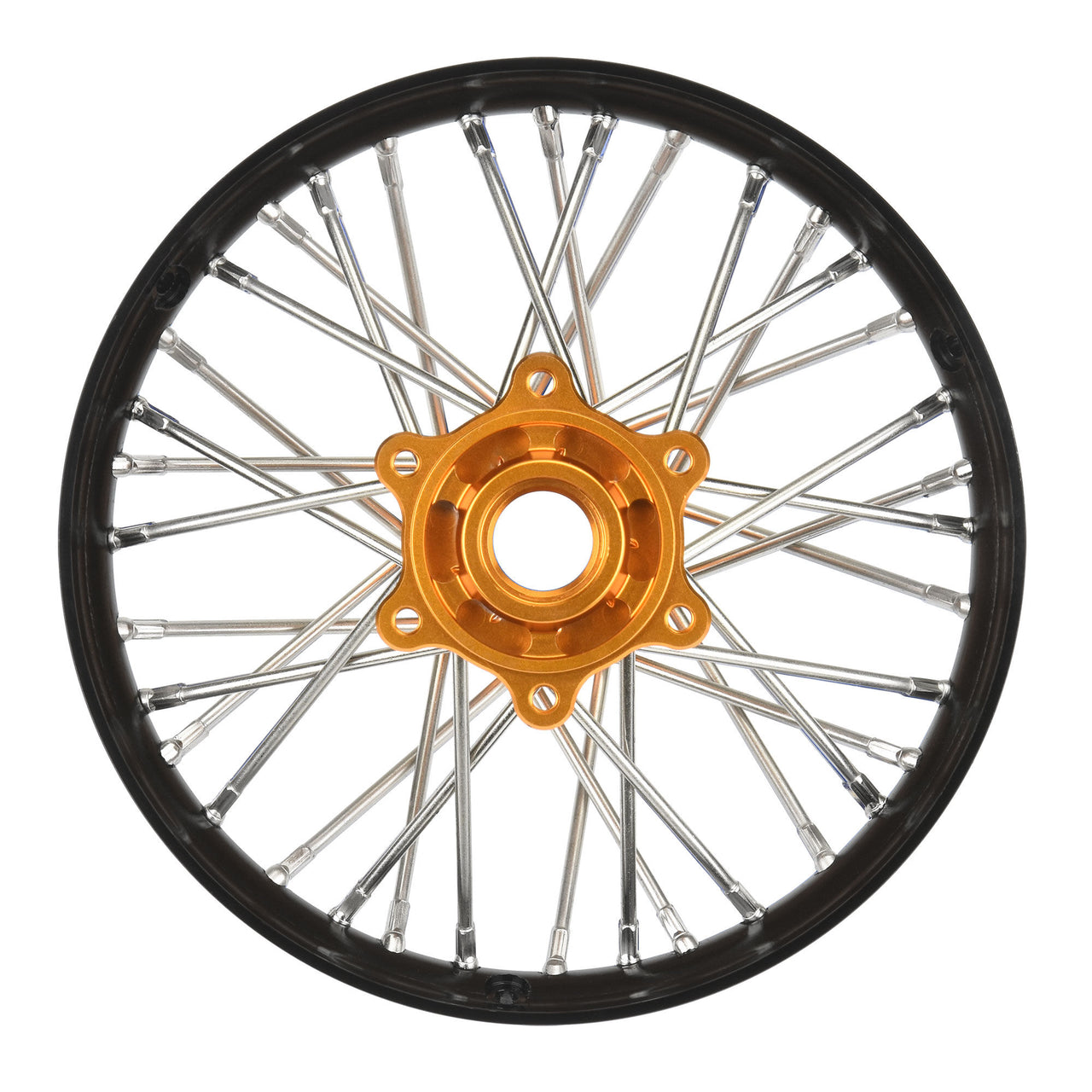 PRO283700T3 1/4 Pro-Spec Aluminum V2 Bead Rear Wheel Black/Gold (1): Promoto-MX