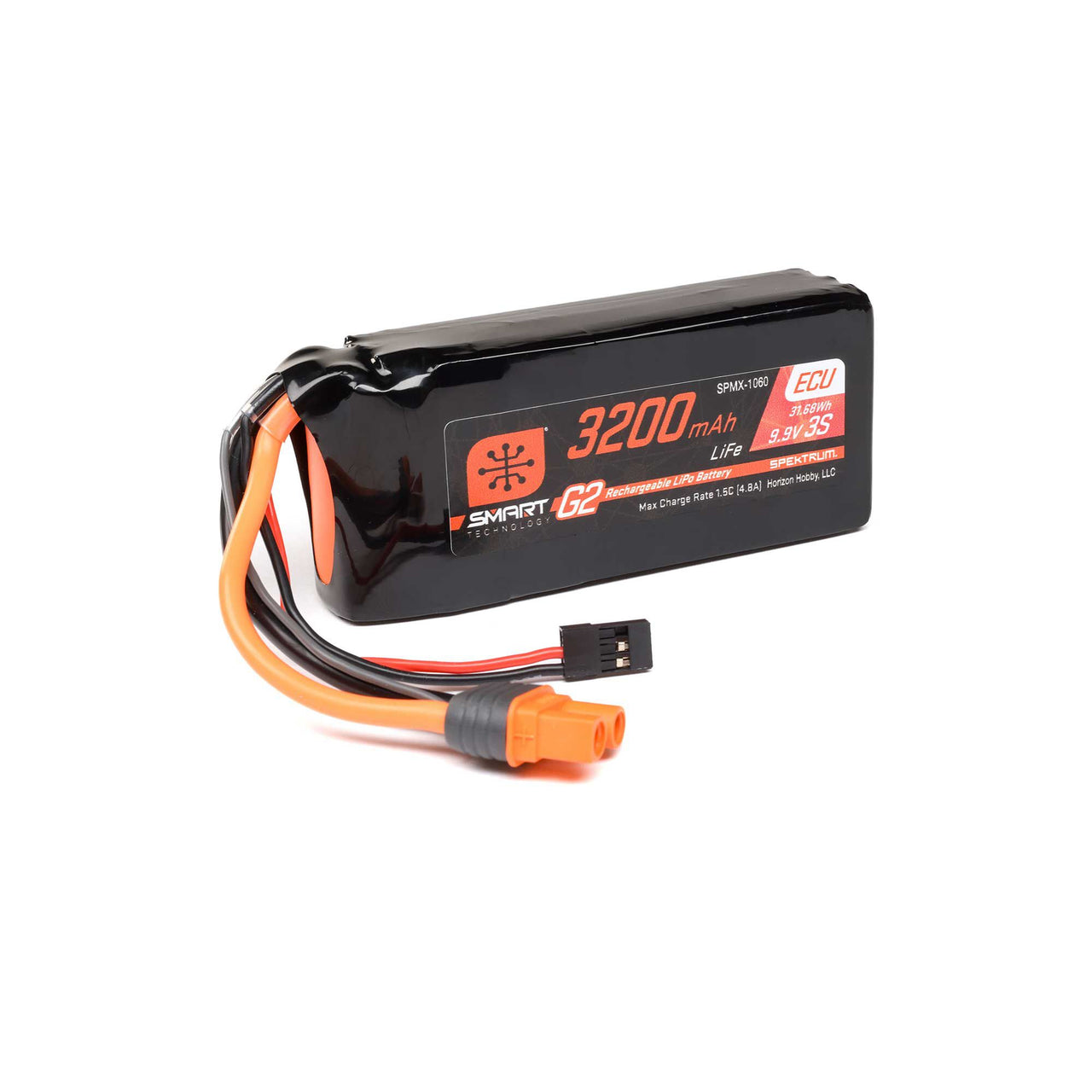 SPMX-1060 9.9V 3200mAh 3S 10C Smart G2 ECU LiFe Battery: IC3