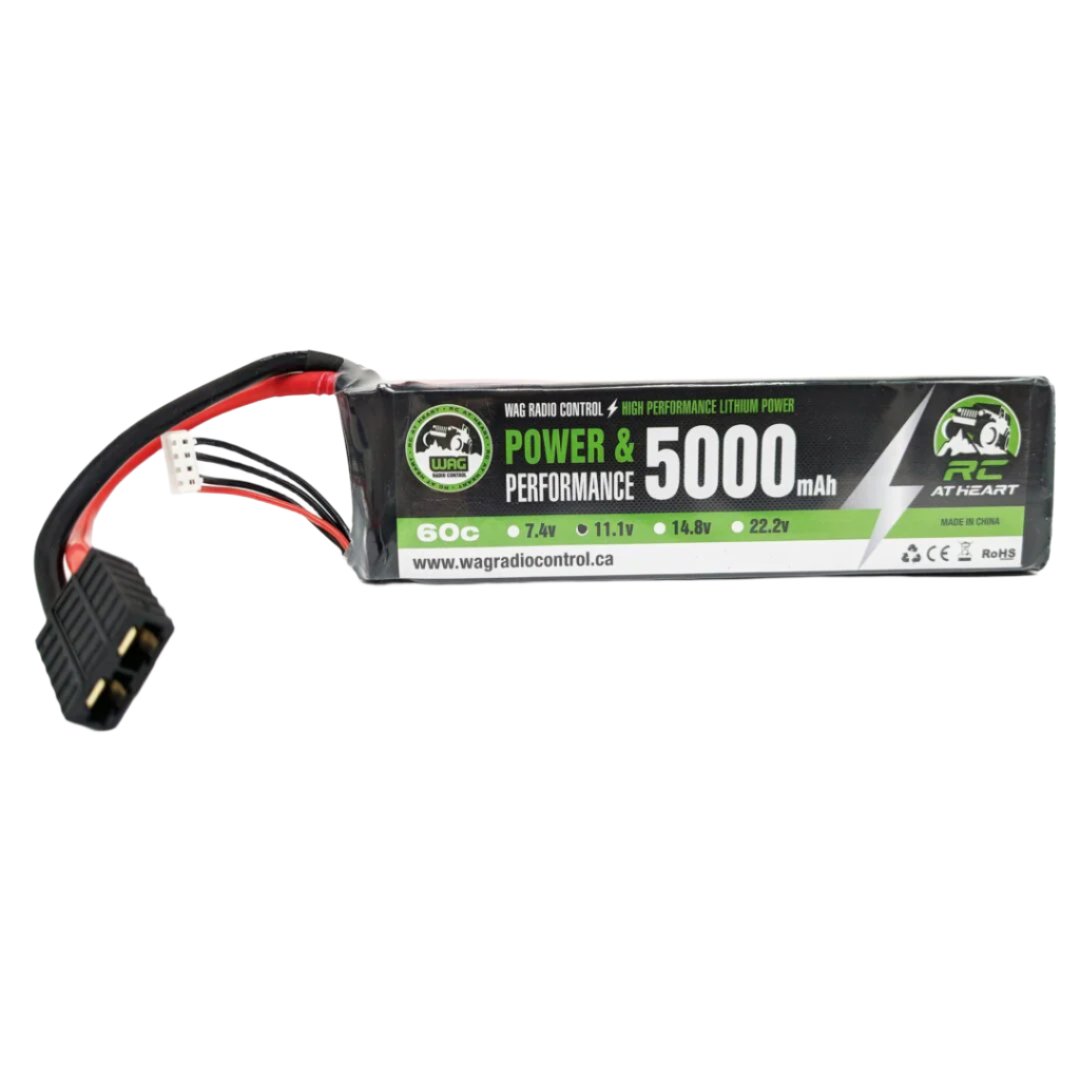 WAGB3S5060STR WAG 3S 11.1v 5000mAh 60C TRX plug Gen1 connector LiPo