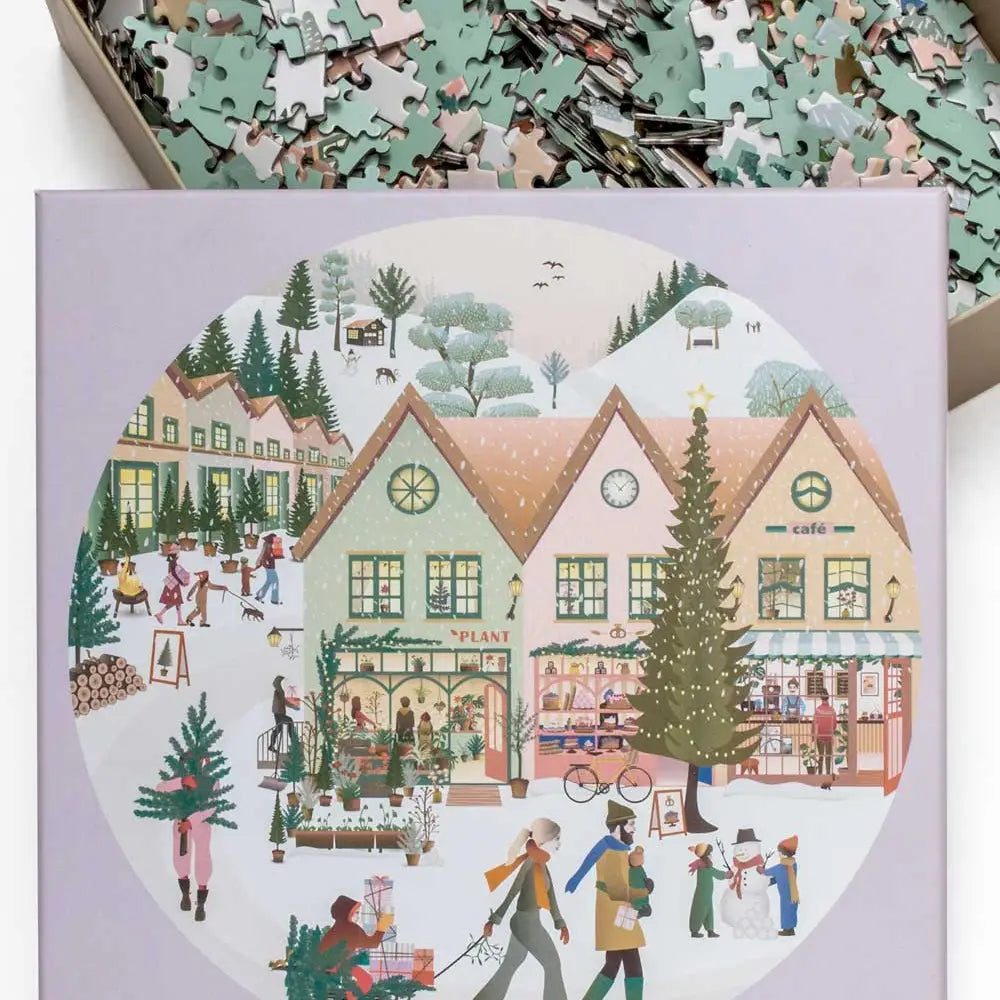 Puzzle de Noël blanc de 1000 pièces