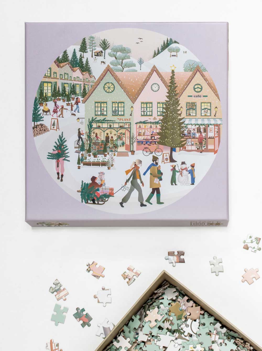 Puzzle de Noël blanc de 1000 pièces