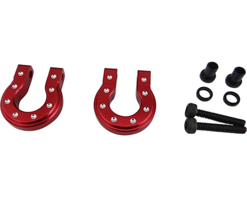 ACC808MR02 Red Aluminum Monster D-Ring Shackles TRX-4 SCX10 SCX10 II