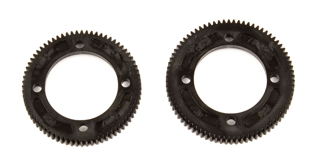 ASC92149 Team Associated RC10B74 Center Diff Spur Gears, 72T/48P, 78T/48