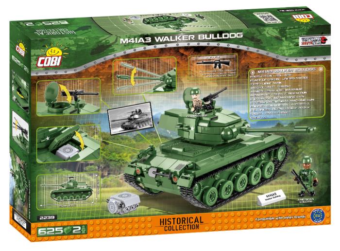 COBI-2239 COBI 625 PCS HC GUERRA DE VIETNAM /2239/ M41A3 WALKER BULLD 