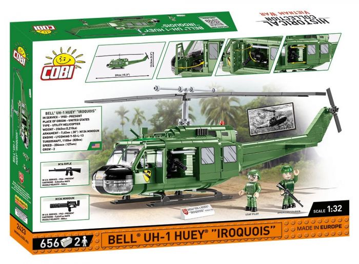 COBI-2423 COBI 656 PCS 'HC GUERRA DE VIETNAM /2423/ BELL UH-1 HUEY