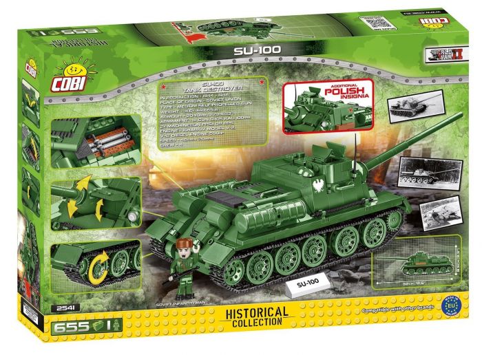 COBI-2541 COBI 655 PIÈCES COLLECTION HISTORIQUE SECONDE GUERRE MONDIALE /2541/ SU 100