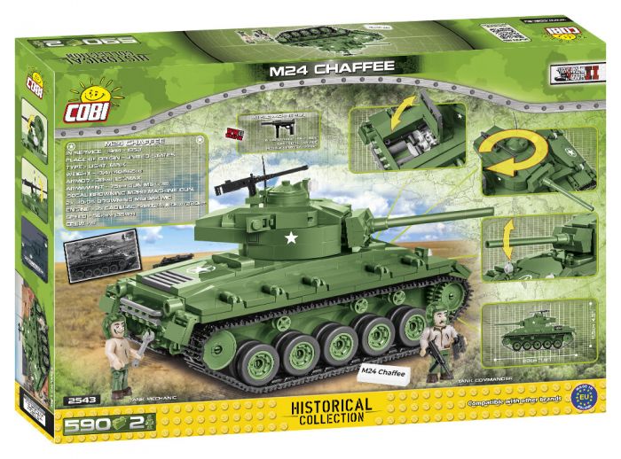 COBI-2543 COBI 590 PCS HISTORICAL COLLECTION WWII /2543/ M24 CHAFFEE