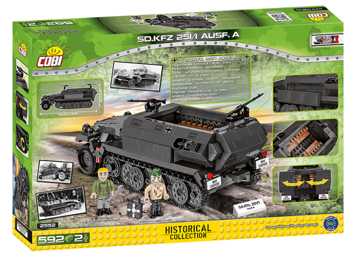 COBI-2552 COBI 592 PCS HISTORICAL COLLECTION WWII /2552/ SD.KFZ 251/1 AUSF.A