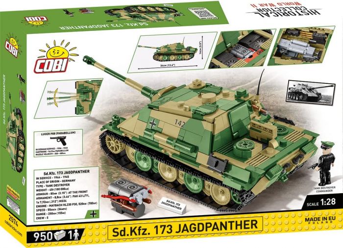 COBI-2574 COBI 950 PCS HC Seconde Guerre mondiale /2574/ JAGDPANTHER (SD.KFZ.173) 