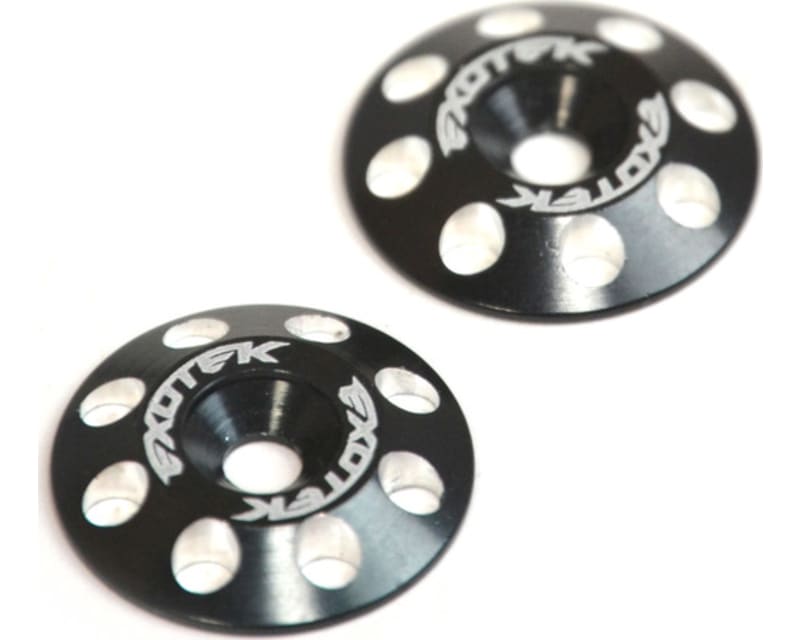 EXO1678BLK Flite Wing Buttons V2 6061 Aluminum Black Anodized