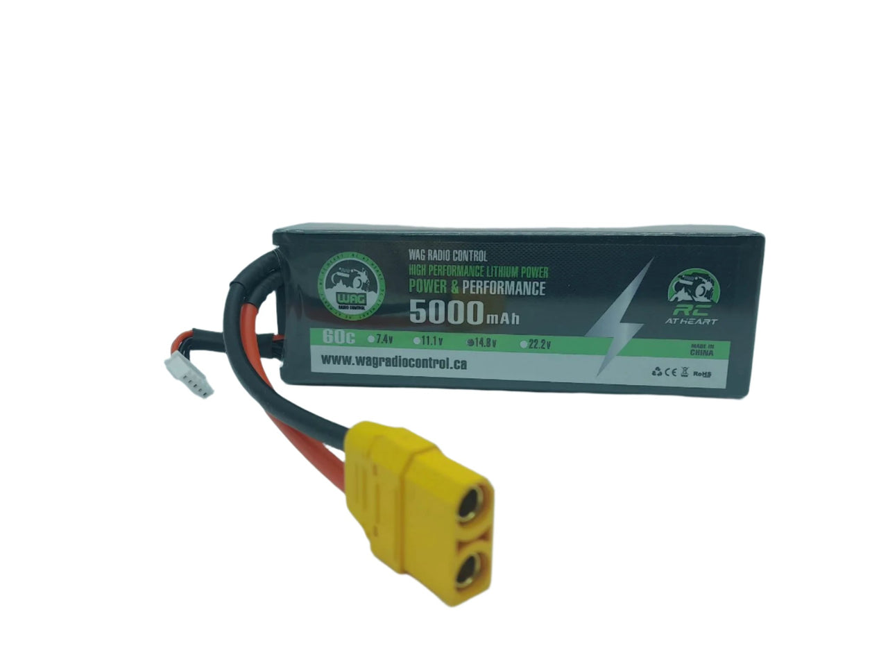 WAGB4S5060HX9 WAG LiPo Battery 4S 14.8V 5000mAh 60C XT90