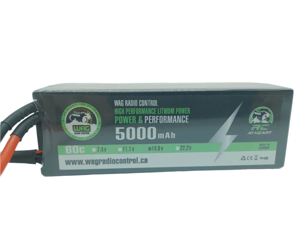 WAGB4S5060HX9 WAG LiPo Battery 4S 14.8V 5000mAh 60C XT90