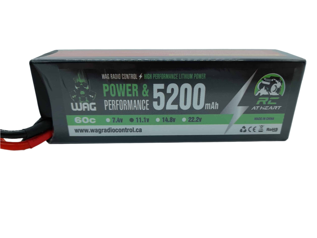 WAGB3S5260HE5 WAG LiPo battery 3S 11.1v 5200mAh 60C EC5 HC