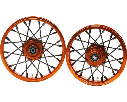 LPC524B04 24 wire Black spoke Gold wheel Set Losi Promoto-MX