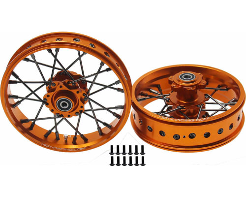 LPC524B04 24 wire Black spoke Gold wheel Set Losi Promoto-MX