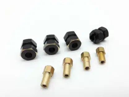 L249 Set of (4) wheel extension for SCX24 black brass