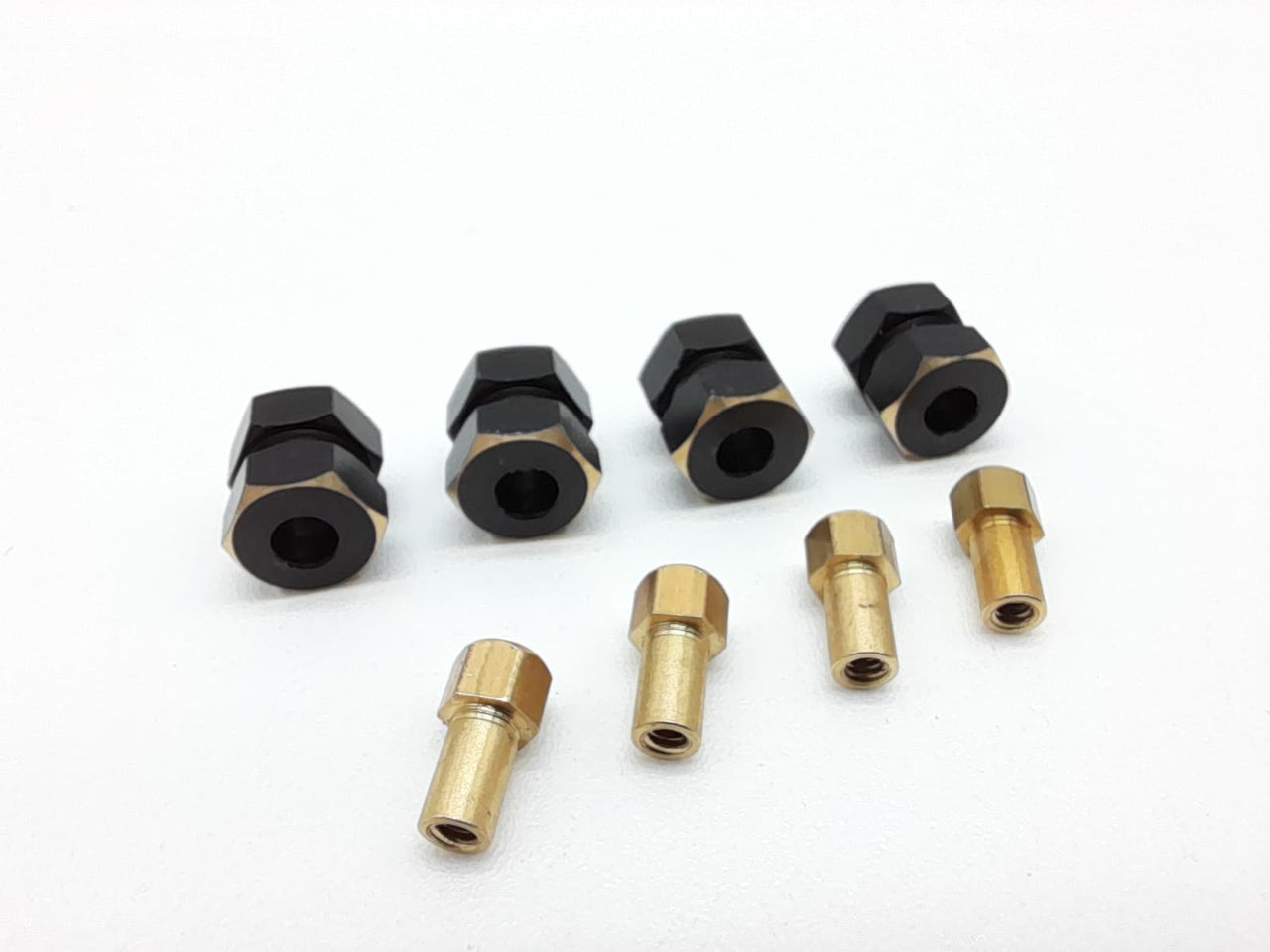 L249 Set of (4) wheel extension for SCX24 black brass