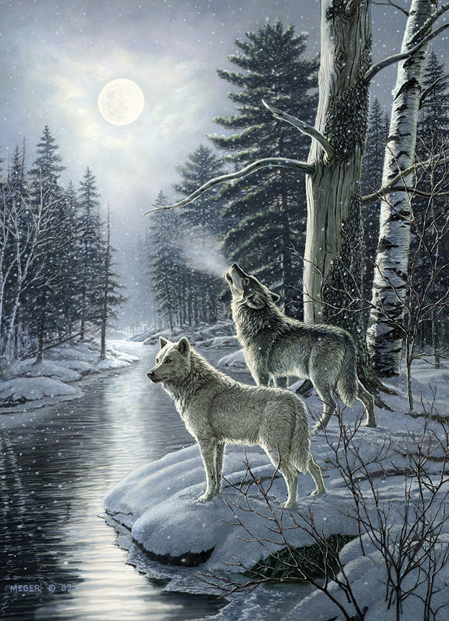 Wolves by Moonlight 1000-Piece Puzzle