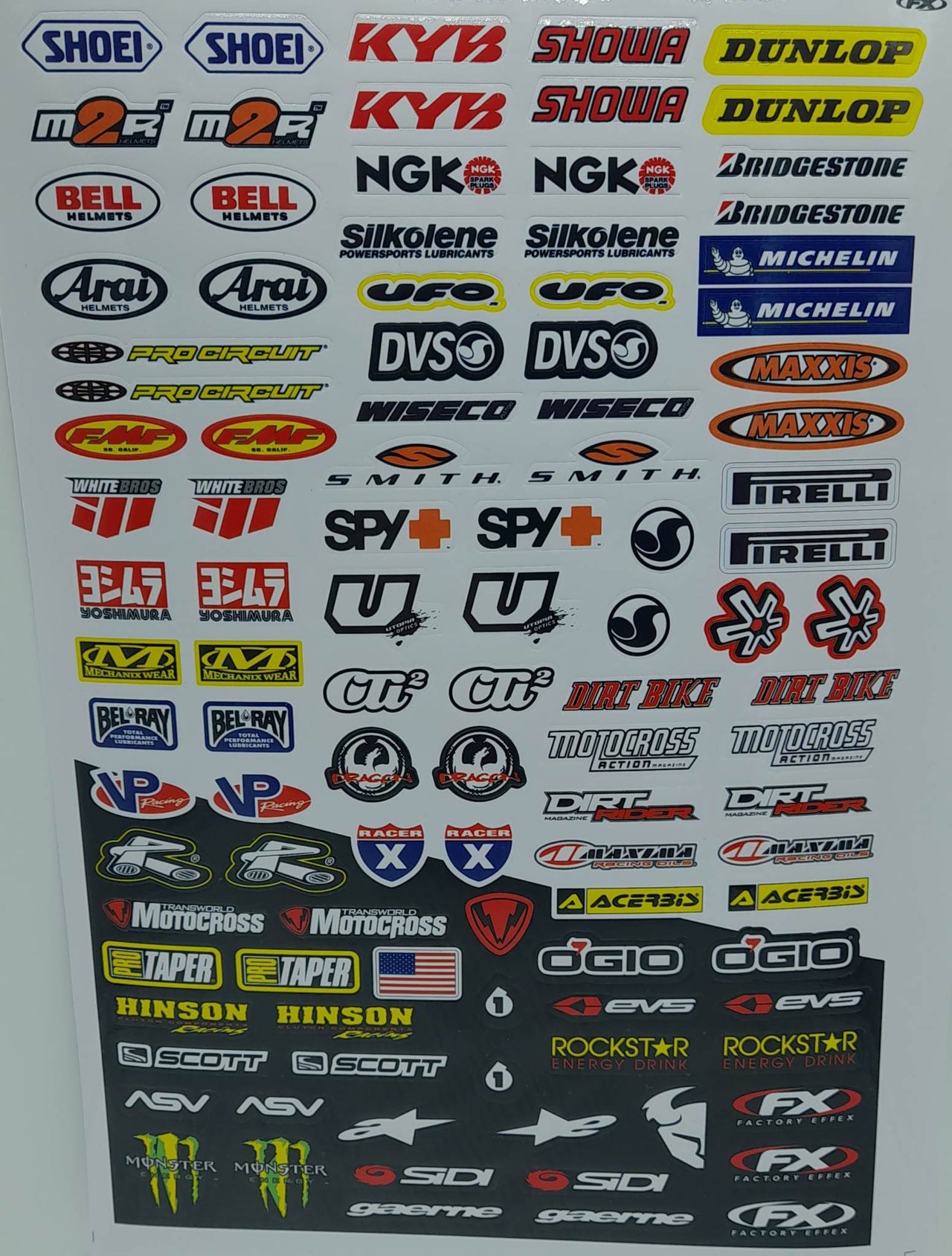 SSS-1 1/10 sponsors sticker sheet