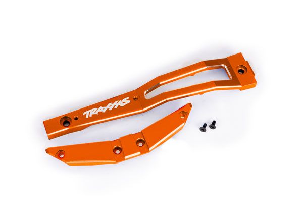 10221-ORNG Traxxas Chassis brace, front (orange-anodized)