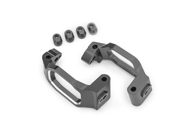 10232-GRAY Traxxas Caster blocks, alum w/ threadlock, left&right (4)(Gray)