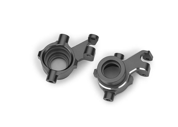 10237-GRAY Traxxas Steering blocks, alum w/threadlock, left&right(2)(Gray)