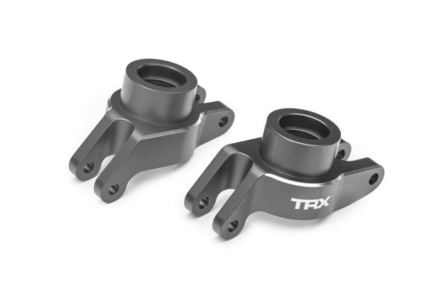 10252-GRAY Traxxas Carriers, stub axle, alum, rear, left & right (Gray)