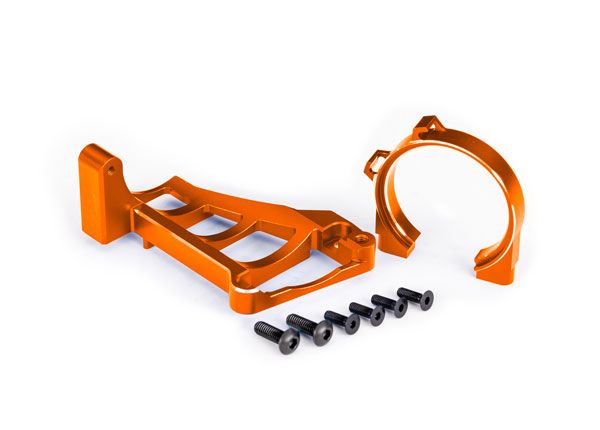 10261-ORNG Traxxas Motor mounts (orange/aluminum)(for #3461 motor)