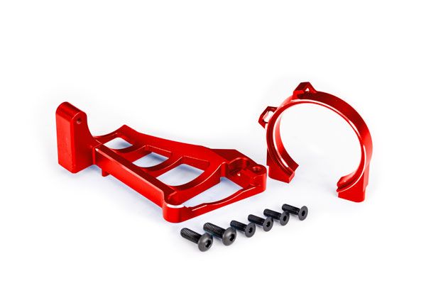 10261-RED Traxxas Motor mounts (red/aluminum)(for #3461 motor)