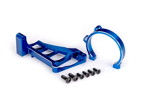 10262-BLUE Traxxas Motor mounts (front & rear) (blue-anodized aluminum)