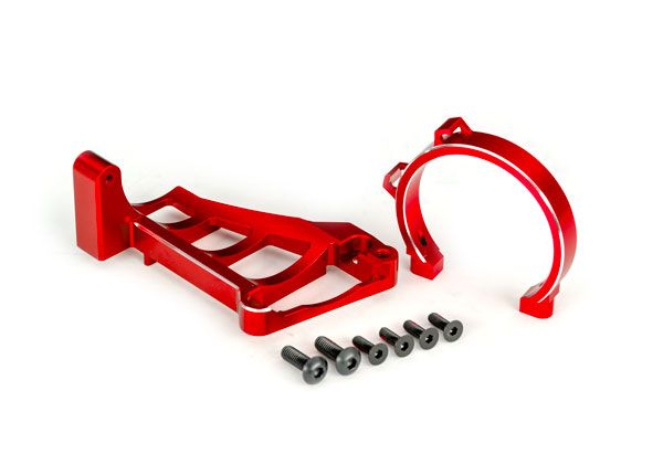 10262-RED Traxxas Motor mounts (front & rear) (red-anodized aluminum)