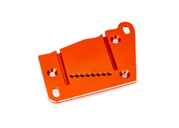 10263-ORNG Traxxas Motor mount cap, 6061-T6 aluminum (orange-anodized)