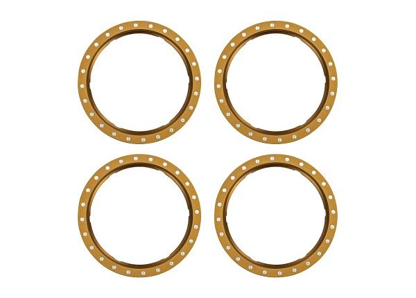 10276-BRNZ Traxxas Beadlock rings, bronze (machined aluminum) (4)