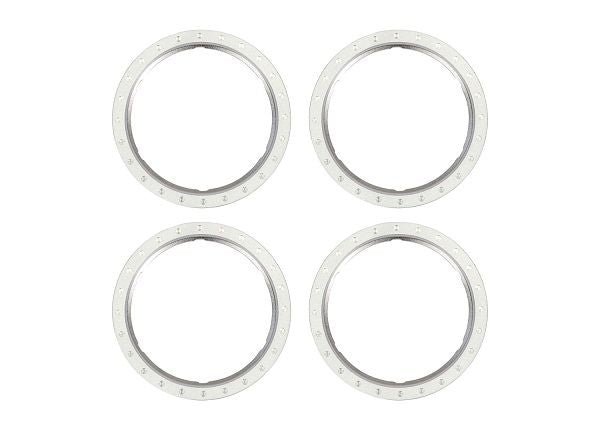 10276-SLVR Traxxas Beadlock rings, silver (machined aluminum) (4)