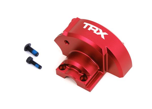 10287-RED Traxxas Cover, gear (red-anodized 6061-T6 aluminum)