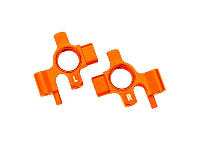 10537-ORNG Traxxas Steering Blocks L&R Aluminum Orange