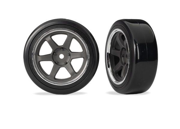 10574 Traxxas T&amp;W Six Spk Wheel Drift Tire Fr 